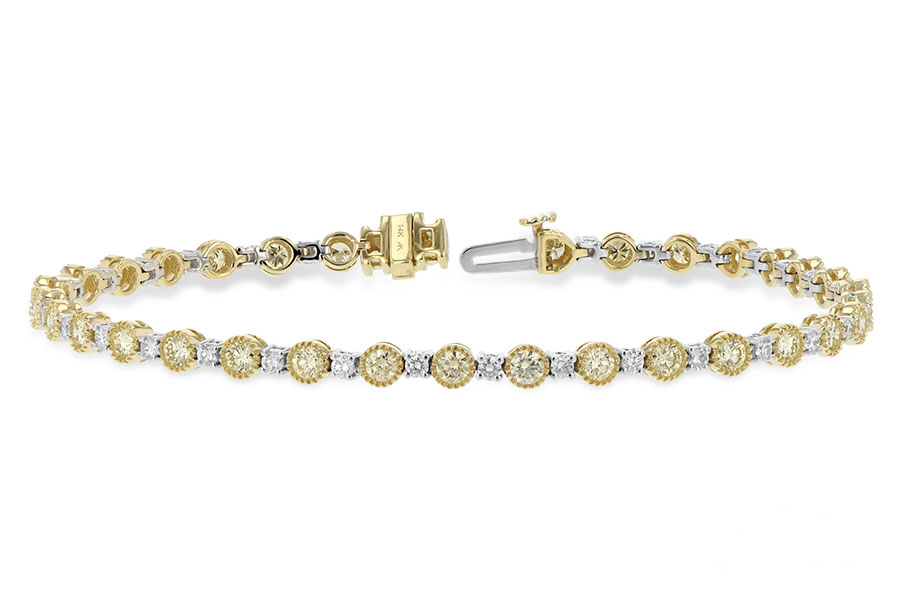 C233-99918: BRACELET 2.22 YELLOW DIA 3.04 TW