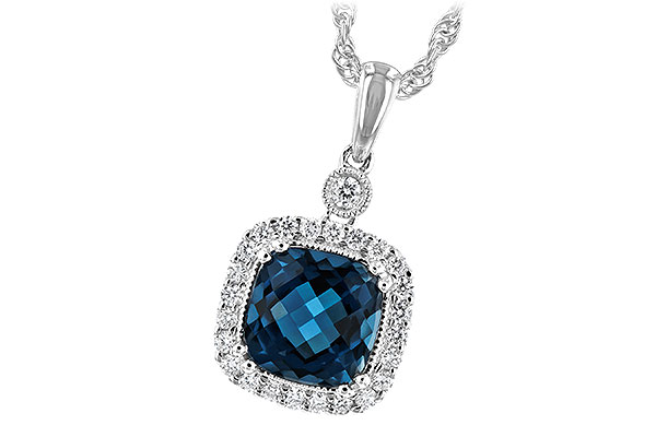 C234-83546: NECK 1.63 LONDON BLUE TOPAZ 1.80 TGW (7MM LBT)