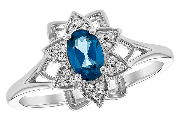 C234-89009: LDS DIA RG .47 BLUE TOPAZ .56 TGW