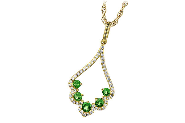C235-73573: NECK .34 GREEN GARNET .53 TGW