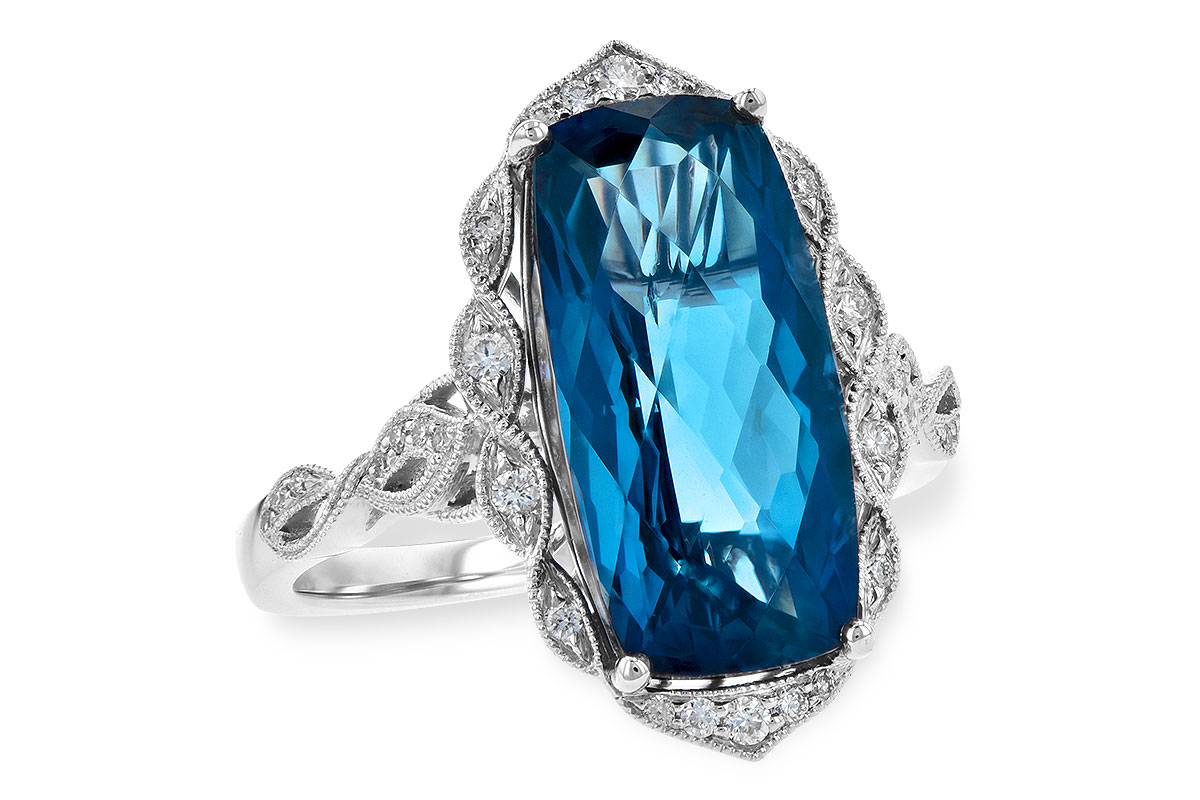 C235-74455: LDS RG 6.75 LONDON BLUE TOPAZ 6.90 TGW
