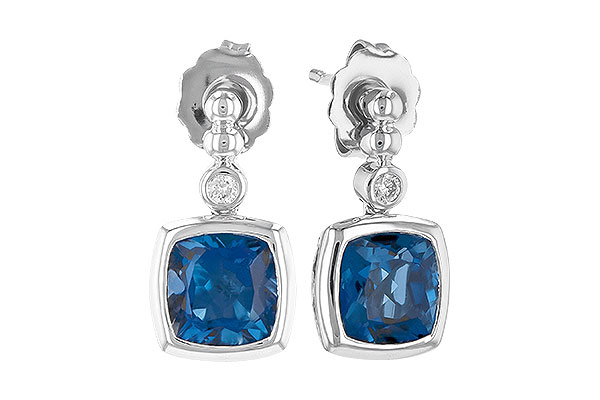 C318-46282: EARR 1.78 LONDON BLUE TOPAZ 1.82 TGW