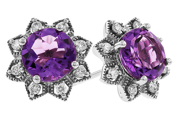 C319-41809: EARR 2.07 TW AMETHYST 2.25 TGW (7MM RD)