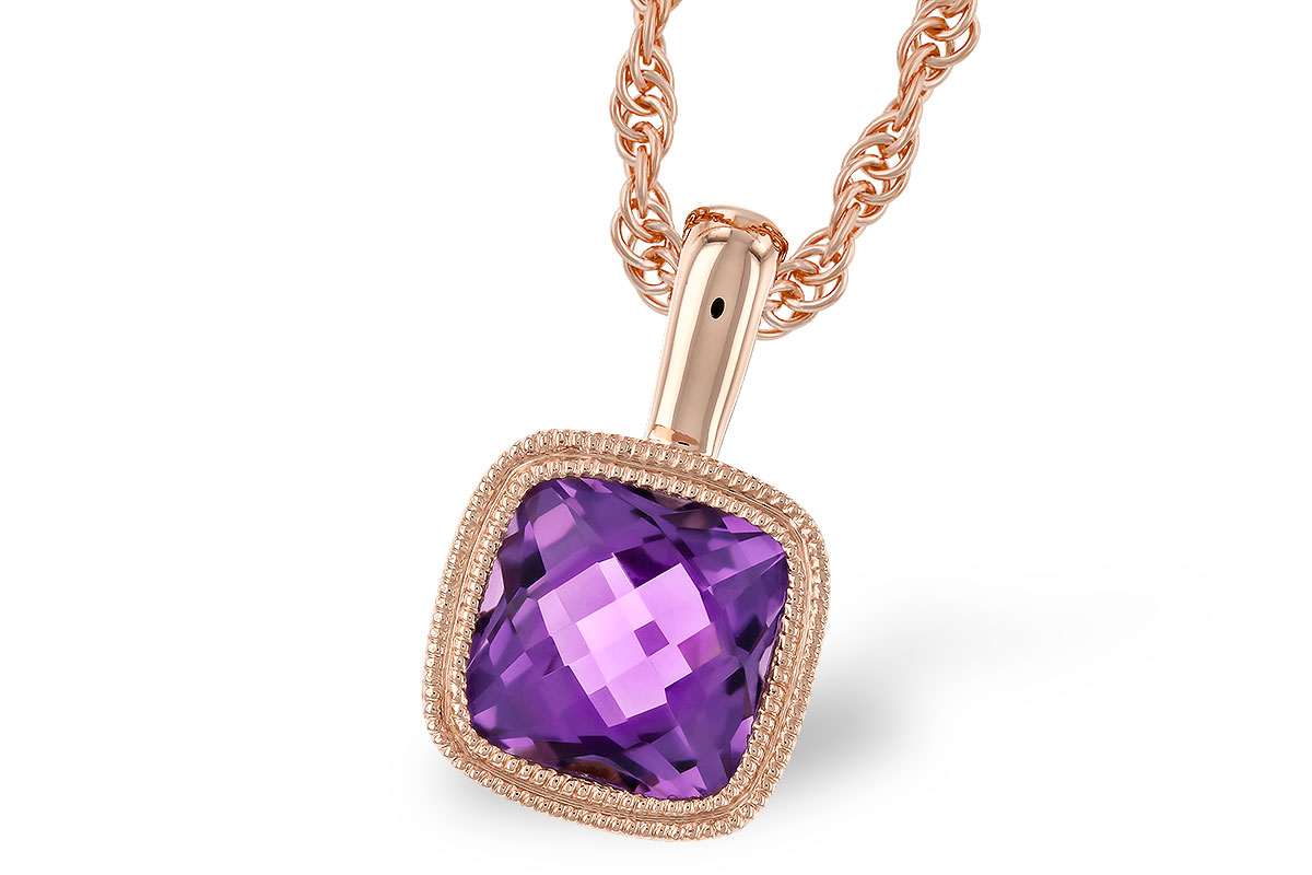 C319-43546: NECKLACE .82 AMETHYST