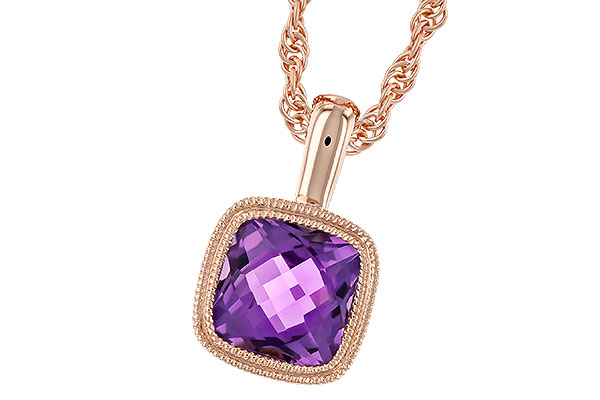 C319-43546: NECKLACE .82 AMETHYST
