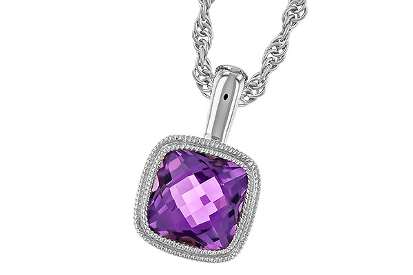 C319-43546: NECKLACE .82 AMETHYST