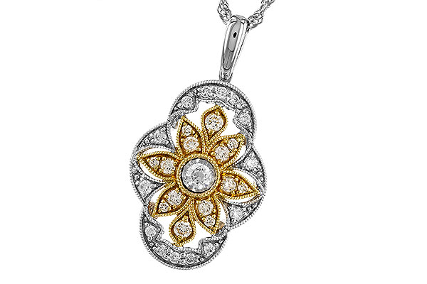 C319-43618: NECKLACE .33 TW