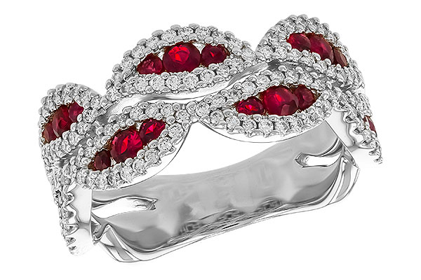 C319-45437: LDS WED RG .70 TW RUBY 1.11 TGW