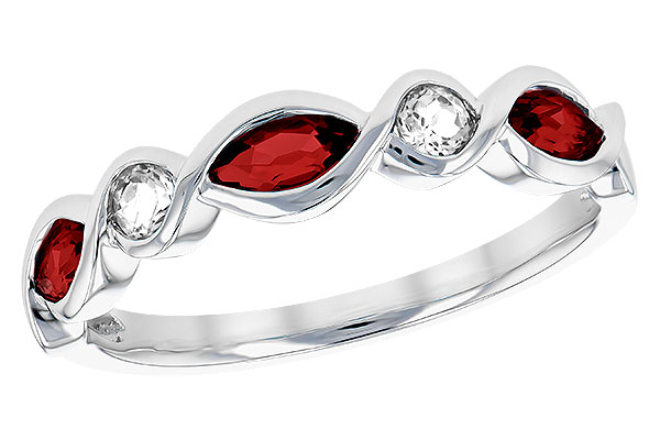 C320-29037: LDS RG .52 TW GARNET .64 TGW