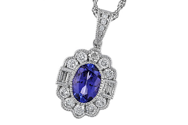 C320-29055: NECKLACE .80 TANZANITE 1.15 TGW (7x5MM OV)