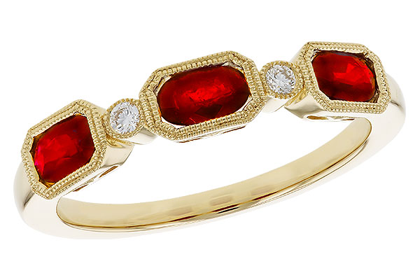 C320-29946: LDS WED RG .72 RUBY .77 TGW (4x3MM RUBY)