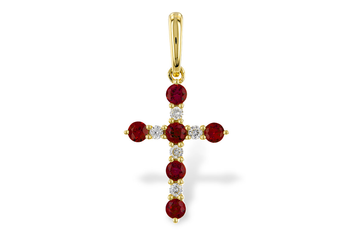 C320-29964: PENDANT .34 TW RUBY .42 TGW