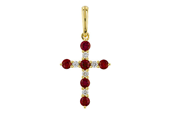 C320-29964: PENDANT .34 TW RUBY .42 TGW