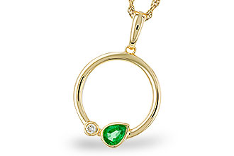 C320-29973: NECKLACE .20 EMERALD .22 TGW