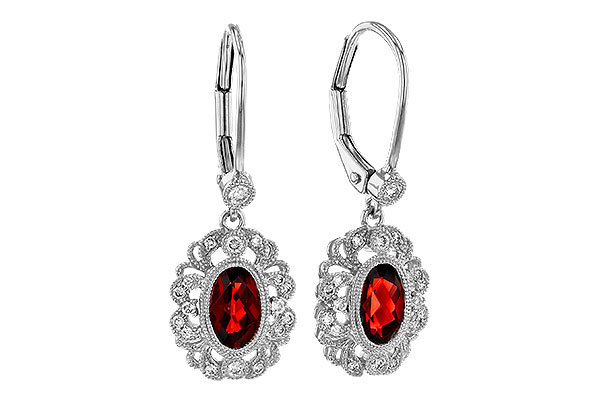 C320-31737: EARRINGS .98 TW GARNET 1.15 TGW (7x5MM GARNET)