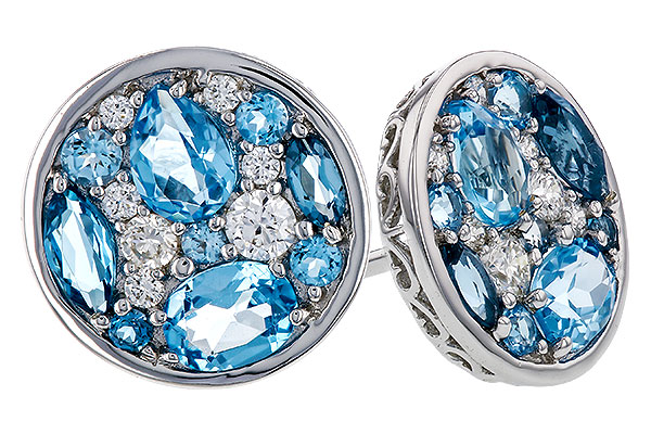 C320-31755: EARRINGS 1.02 TW BLUE TOPAZ 1.18 TGW