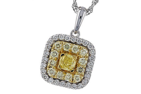 C320-31773: NECK .23 FANCY YELLOW DIAMONDS .65 TW