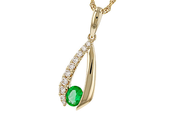 C320-33546: NECKLACE .28 EMERALD .45 TGW (5x4 EMER)