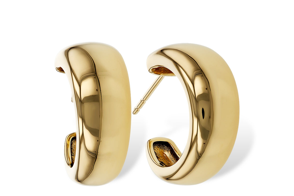 C320-35382: GOLD EARRINGS (16MM)