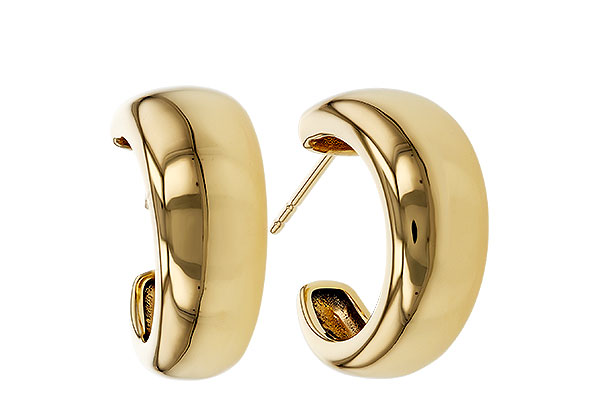 C320-35382: GOLD EARRINGS (16MM)