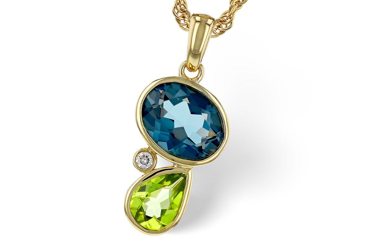 C320-36309: NECKLACE 2.43 SEMI-PREC (PER,LBT) 2.45 TGW