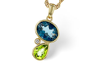 C320-36309: NECKLACE 2.43 SEMI-PREC (PER,LBT) 2.45 TGW