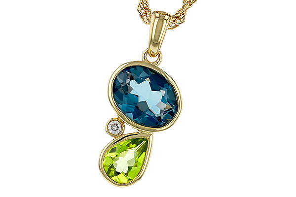 C320-36309: NECKLACE 2.43 SEMI-PREC (PER,LBT) 2.45 TGW