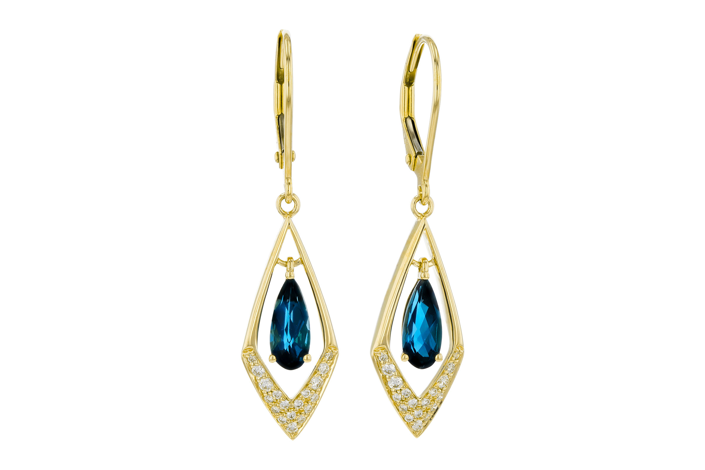 C321-20837: EARR 1.07 TW LONDON BLUE TOPAZ 1.22 TGW