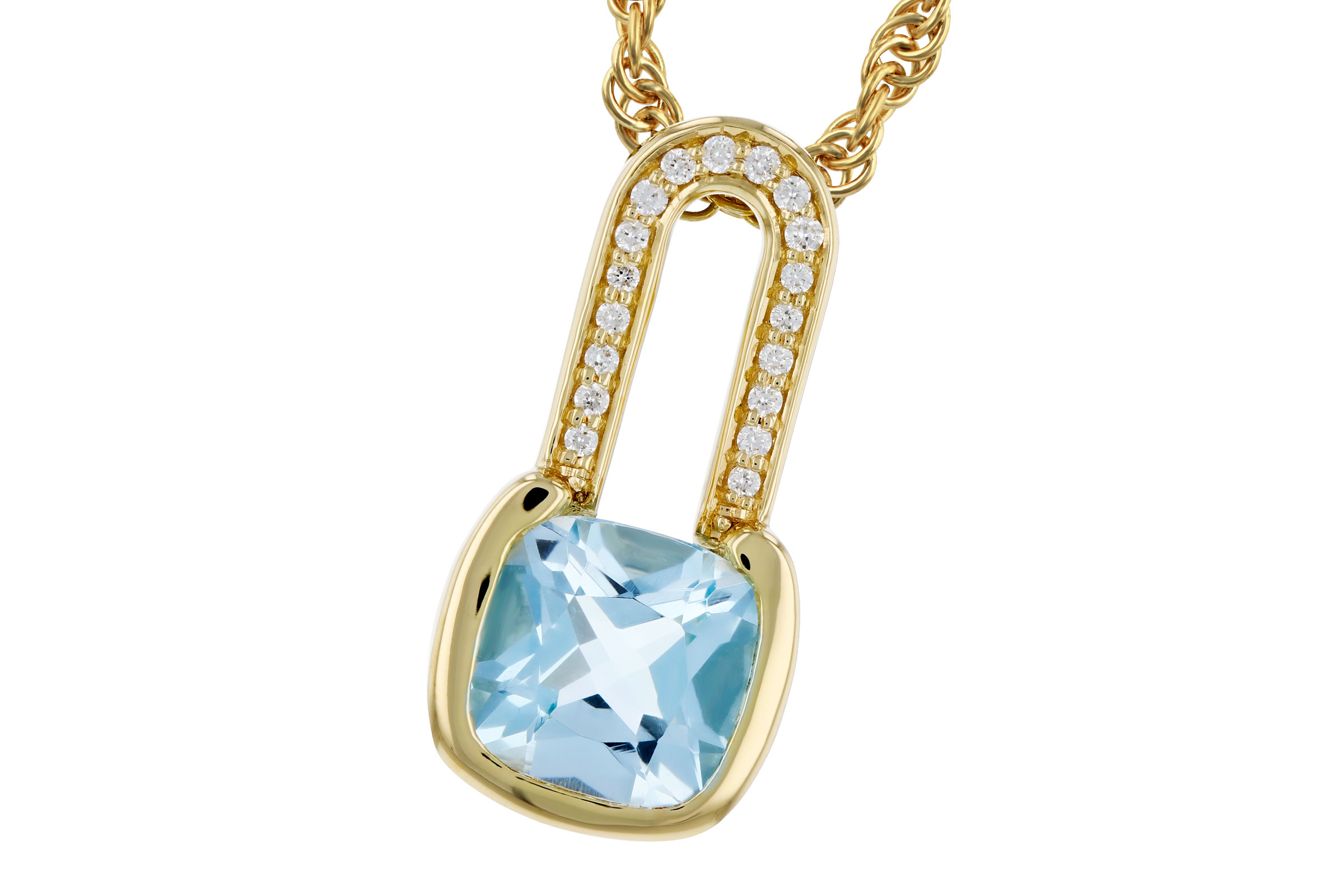 C321-21737: NECKLACE .91 SKY BLUE TOPAZ .95 TGW (6MM BT)