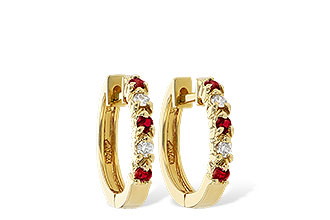 D046-67200: EARRINGS .17 RUBY .26 TGW