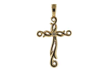 D052-13582: CROSS PENDANT .01 BR