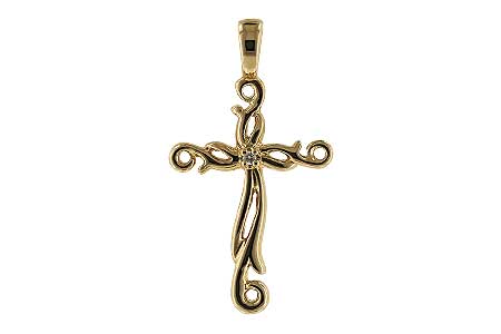 D052-13582: CROSS PENDANT .01 BR