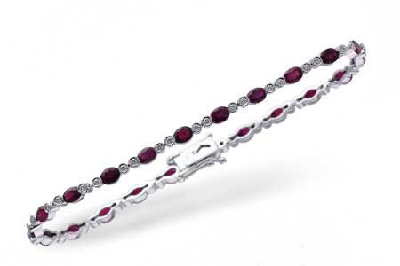 D229-45382: BRACELET 4.08 RUBY 4.55 TGW