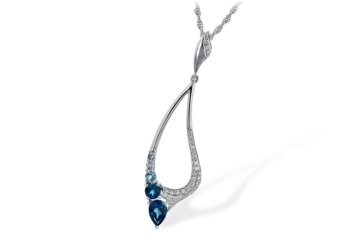 D234-89009: NECK .83 BLUE TOPAZ 1.00 TGW