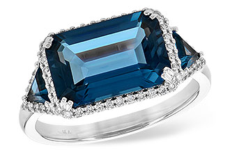 D235-75400: LDS RG 4.60 TW LONDON BLUE TOPAZ 4.82 TGW (12x8MM)