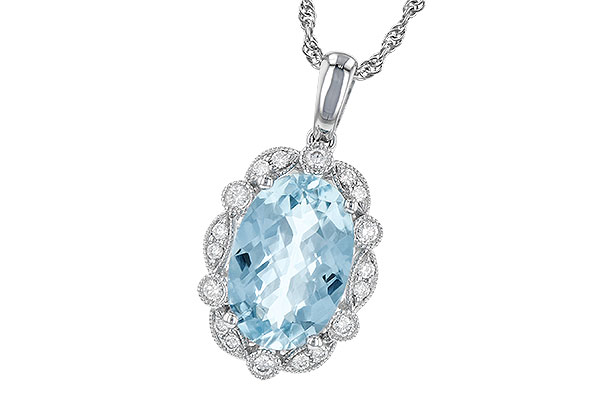 D235-79027: NECKLACE 2.40 AQUA 2.57 TGW (12x8MM AQ)