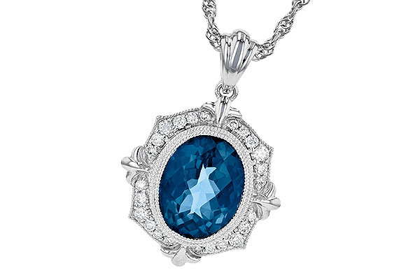 D235-80827: NECK 3.00 LONDON BLUE TOPAZ 3.16 TGW