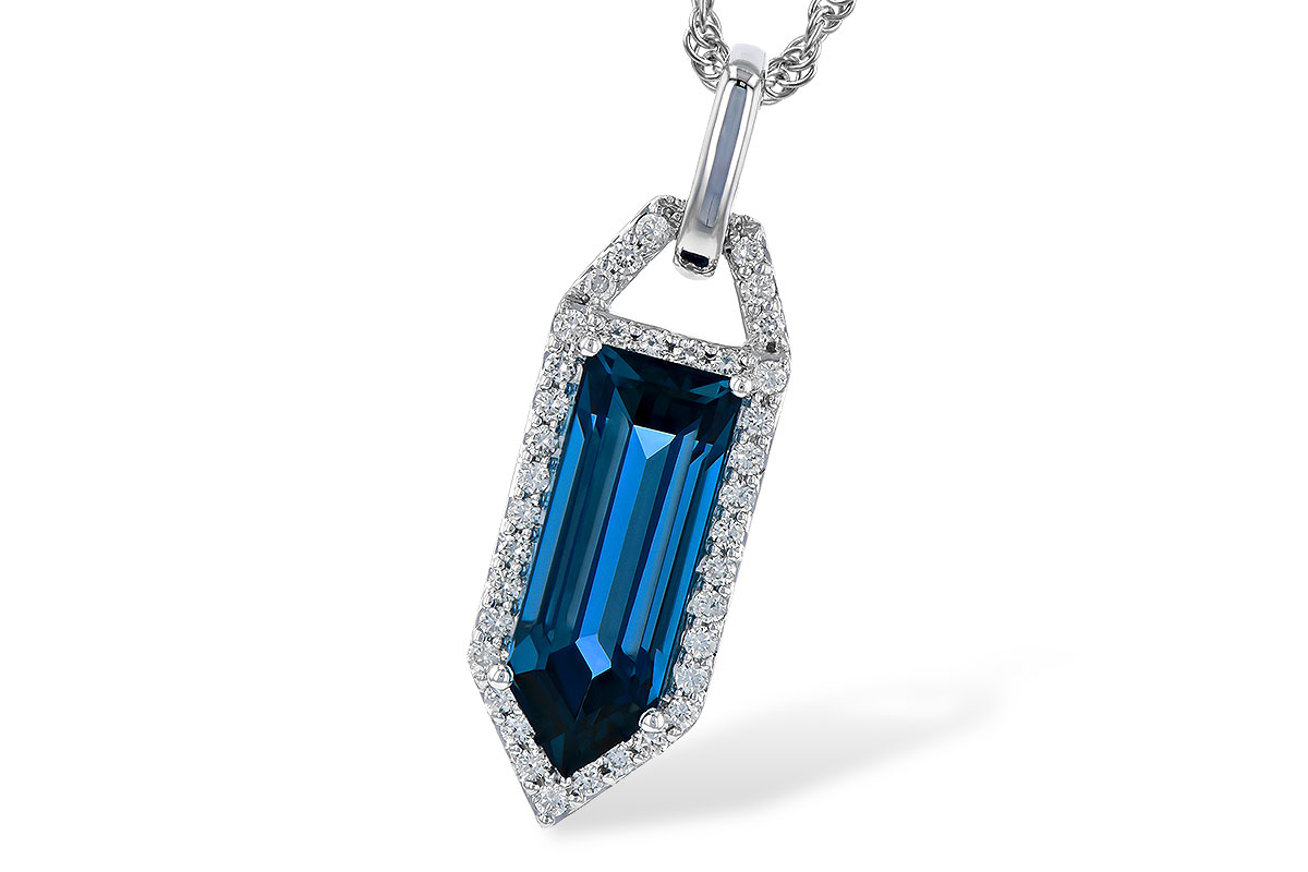 D318-48091: NECK 2.95 LONDON BLUE TOPAZ 3.12 TGW