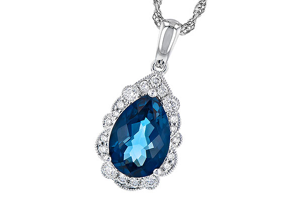 D318-52709: NECK 2.25 LONDON BLUE TOPAZ 2.40 TGW (10x7 PS)