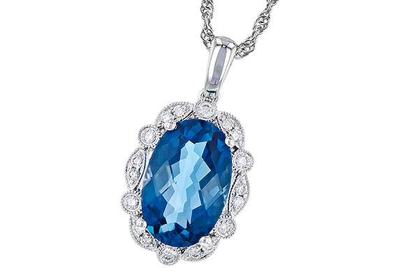 D318-54500: NECK 3.60 LONDON BLUE TOPAZ 3.77 TGW (12x8MM LBT)