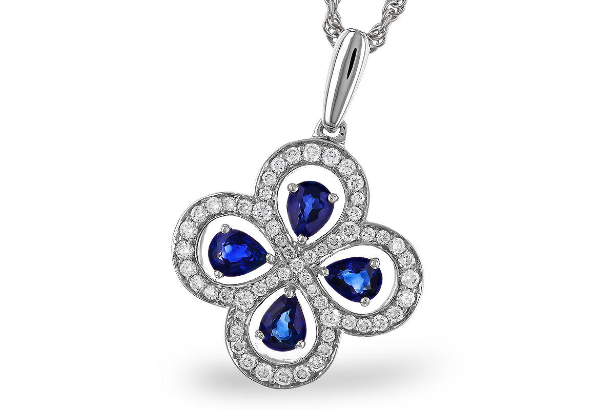 D320-29946: NECKLACE .68 SAPPHIRE TW .96 TGW