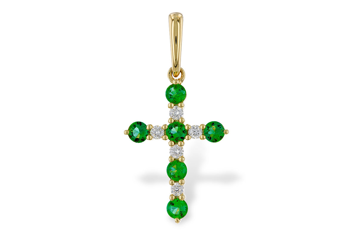 D320-29955: PENDANT .27 TW EMERALD .35 TGW