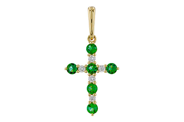 D320-29955: PENDANT .27 TW EMERALD .35 TGW
