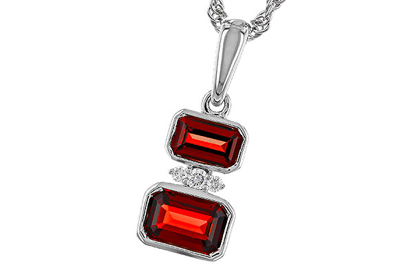 D320-29964: NECK .98 TW GARNET 1.01 TGW