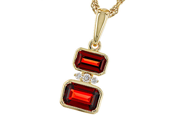 D320-29964: NECK .98 TW GARNET 1.01 TGW