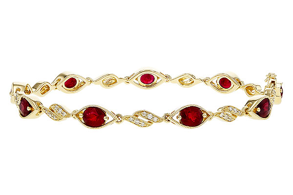 D320-29991: BRACELET 3.68 RUBY 3.92 TGW (7")