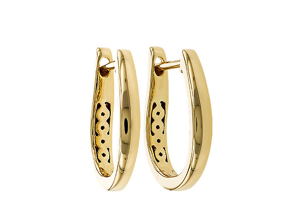 D320-33609: GOLD EARRINGS (15MM)