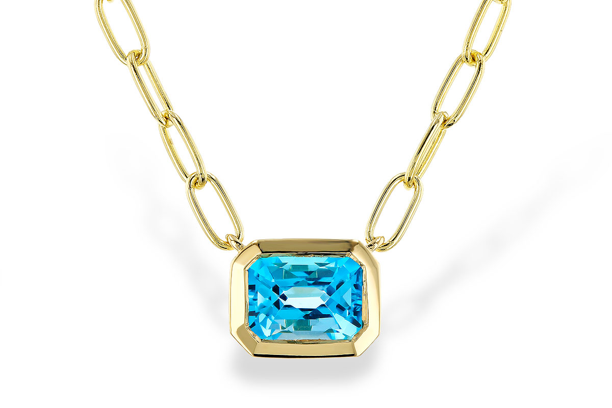D320-33618: NECKLACE 1.20 SWISS BLUE TOPAZ (18")