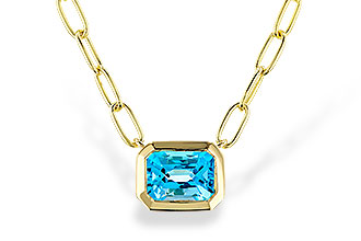 D320-33618: NECKLACE 1.20 SWISS BLUE TOPAZ (18")