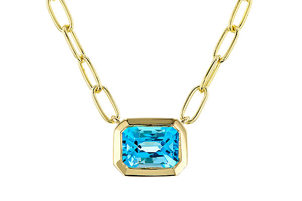 D320-33618: NECKLACE 1.20 SWISS BLUE TOPAZ (18")